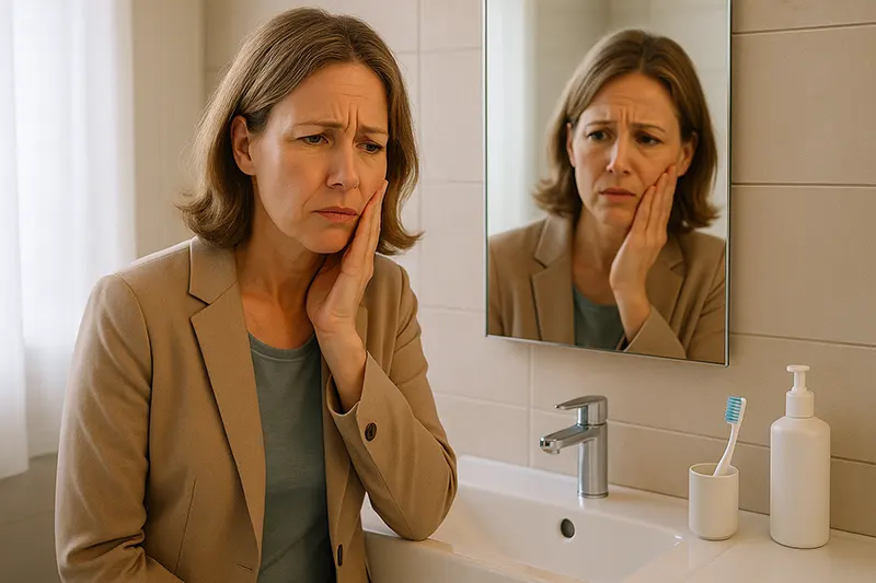 Woman experiencing dental discomfort